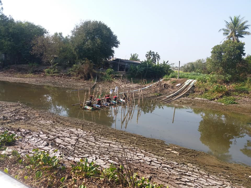 Tiền Giang: Đưa nước mặn vào kênh trục để giảm ô nhiễm môi trường tại Thị xã Gò Công (30/3/2020)